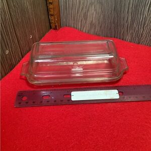Glass butter dish